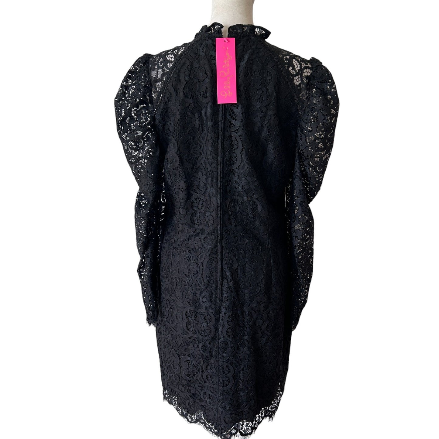 Lilly Pulitzer NWT $258 Averi Black Two Tone Carnival Lace Dress Women Size 10