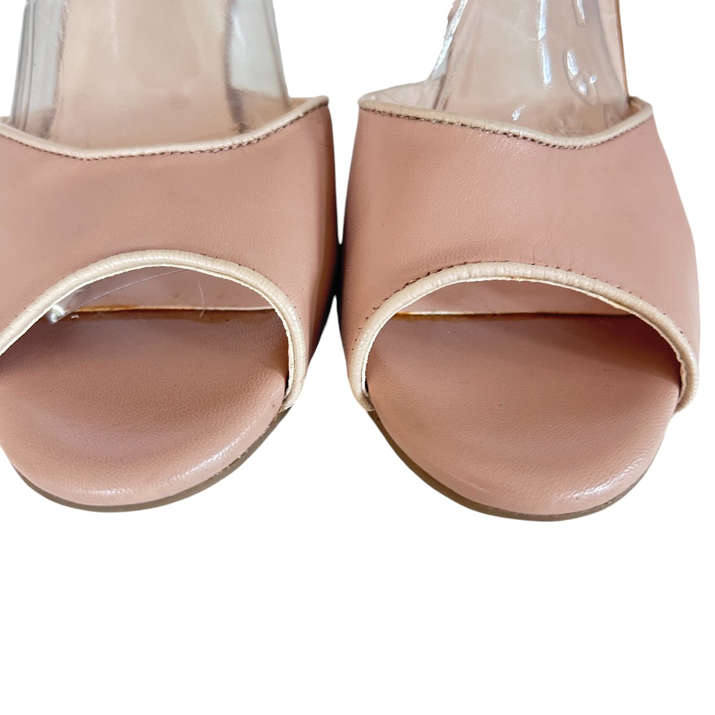 Aerosoles Heelrest Nude Classic Minimalist Open-Toe Slingback Heels Size 7.5