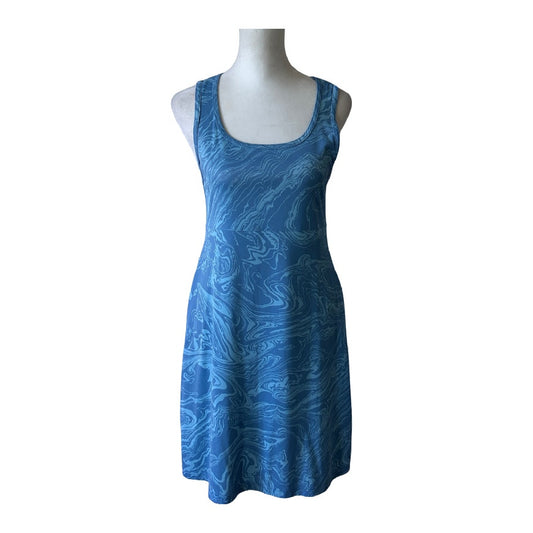 Columbia Omni Freeze Blue Floral Sleeveless Golf Athleisure Dress Womens Size XS