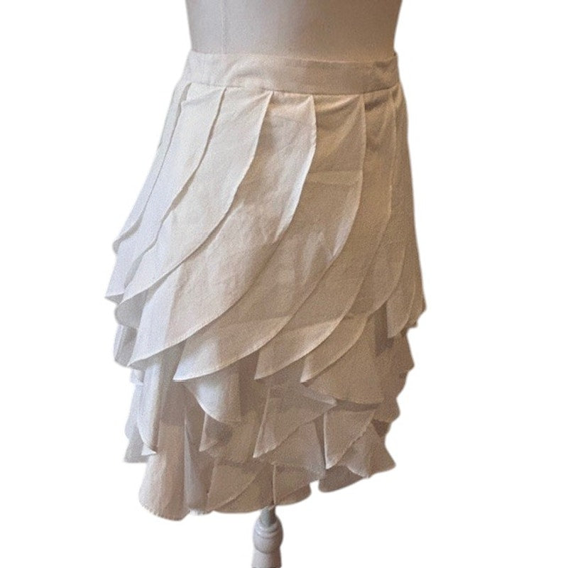 Rachel Zoe White Ruffled Short Skirt Womens Size 4