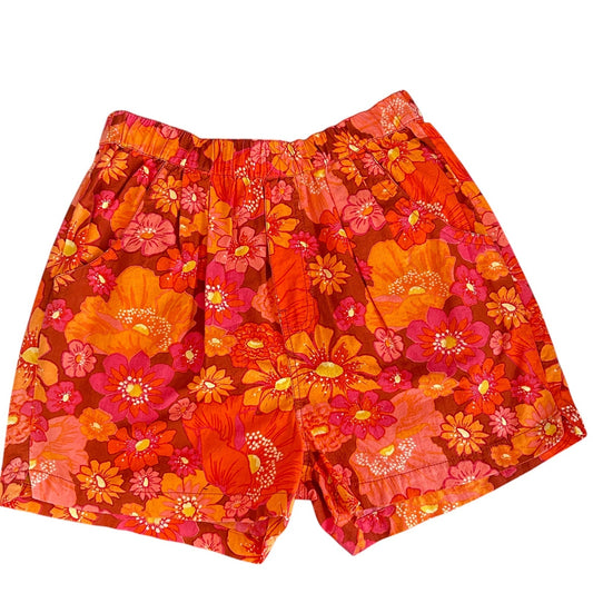 Free People Palo Duro Pink Orange Yellow Floral Printed Shorts Womens Size Small