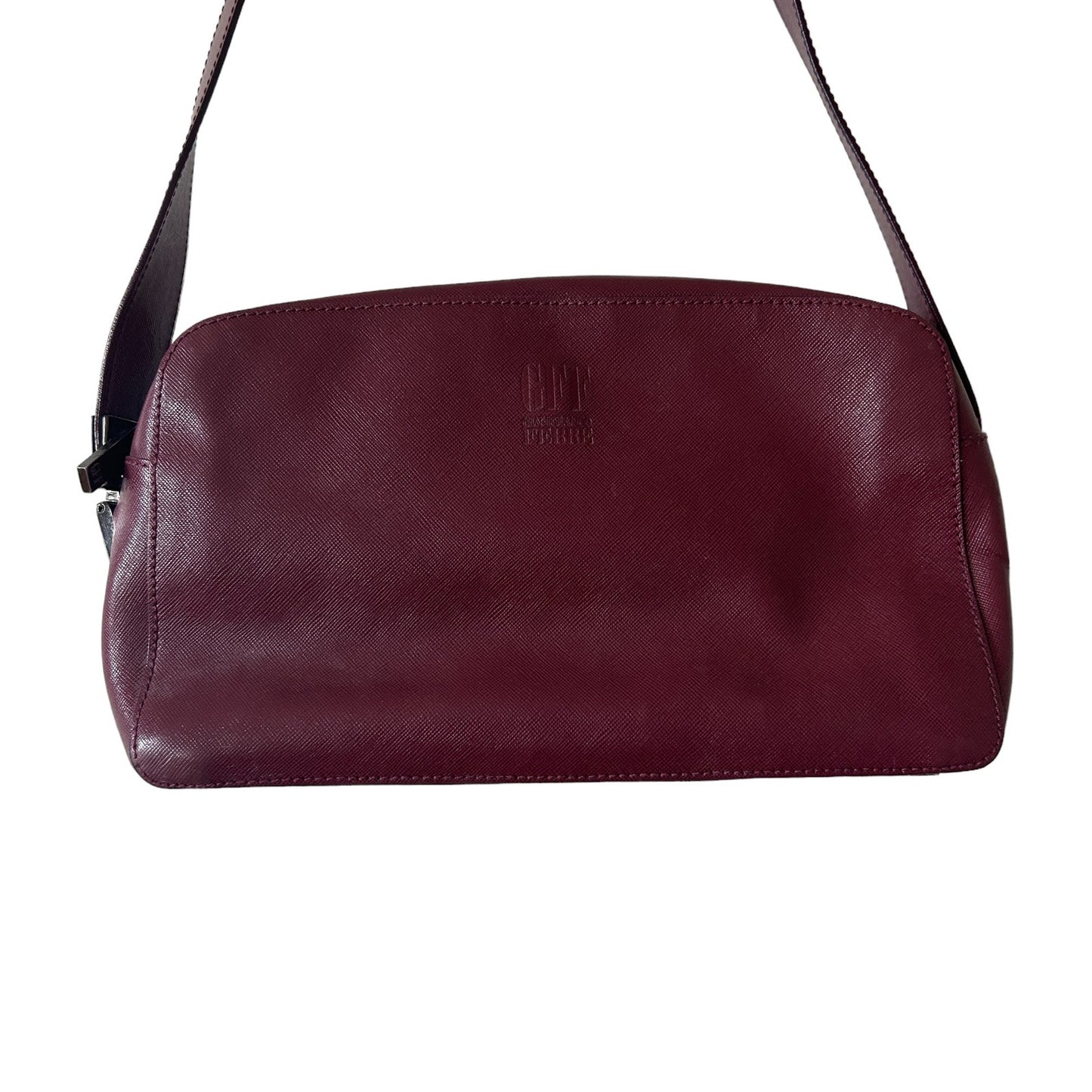 Gianfranco Ferre Burgundy Dark Cherry Shoulder Bag Minimalist Vintage Classic