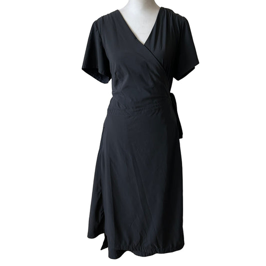 Kosan Travel Co. Black Knee Length Convertible Wrap Dress Womens Size XL