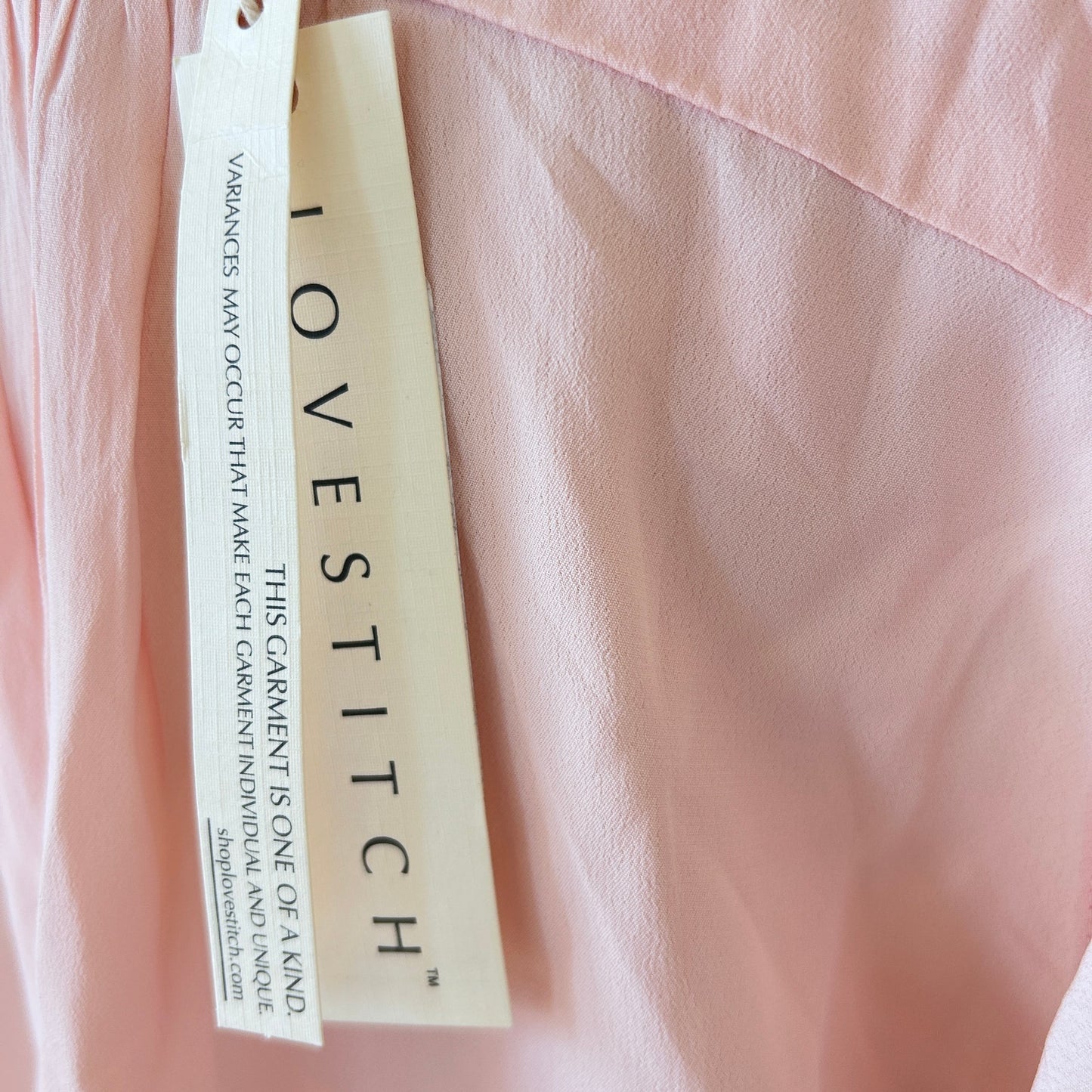 Lovestitch NWT Light Pink Flutter Sleeve Blouse Bellini Womens Size Medium NEW