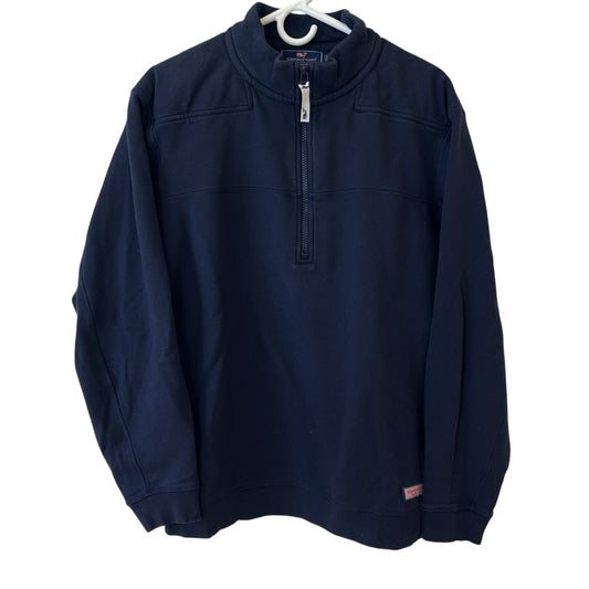 Vineyard Vines Navy Blue 1/4 Zip Pullover Sweatshirt Mens Size Large