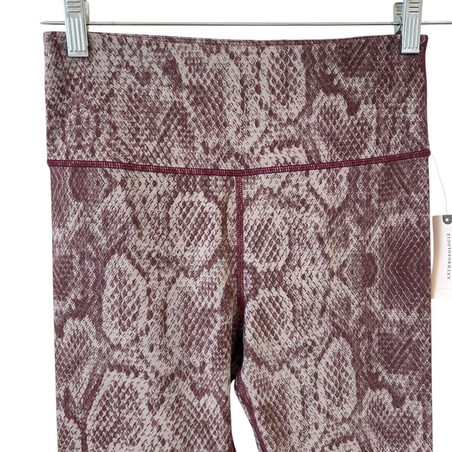 Anthropologie Varley Brown Snakeskin Leggings NWT Womens Size Small NEW