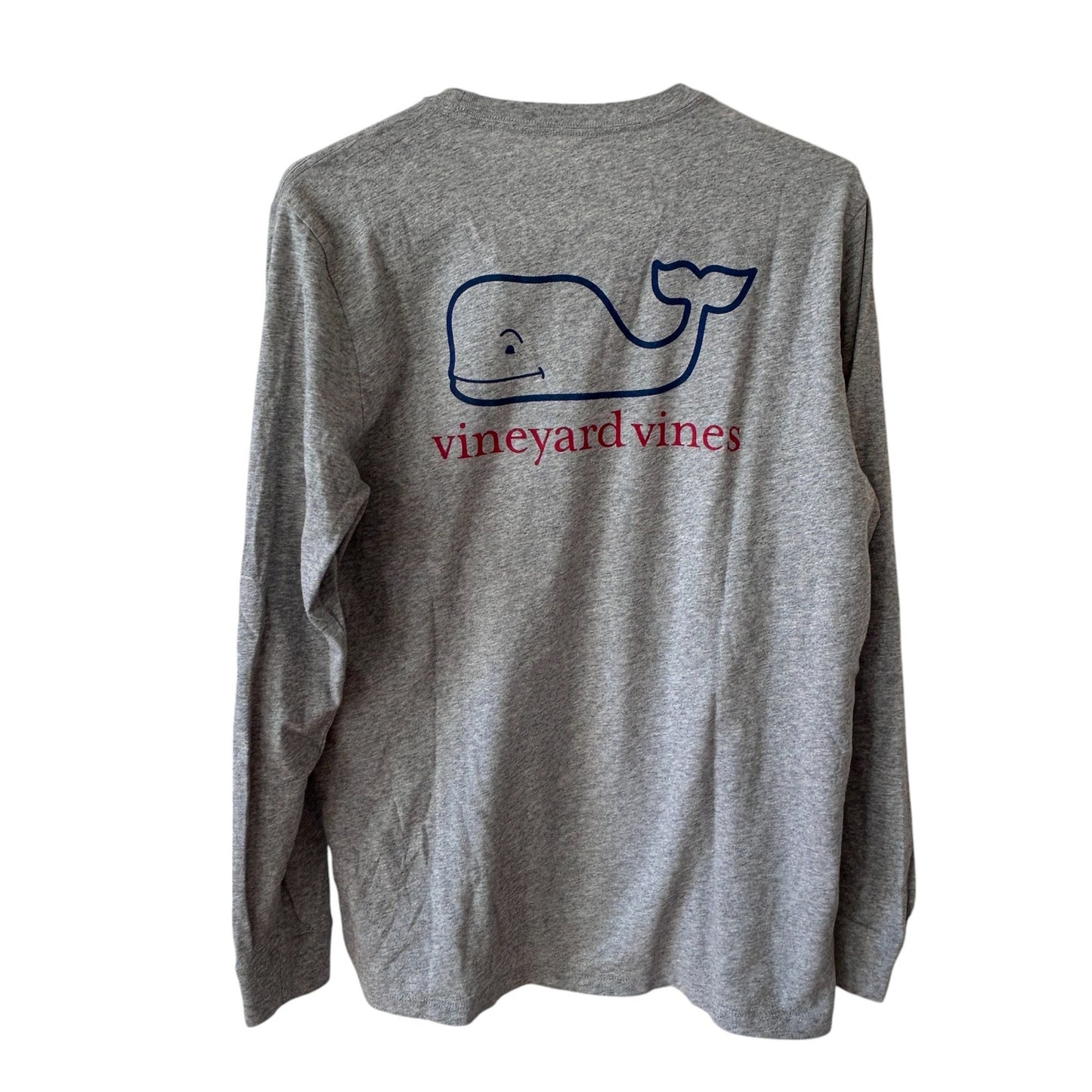 Vineyard Vines Gray Heather Long Sleeve Whale Pocket Tee Size Youth XL NWT