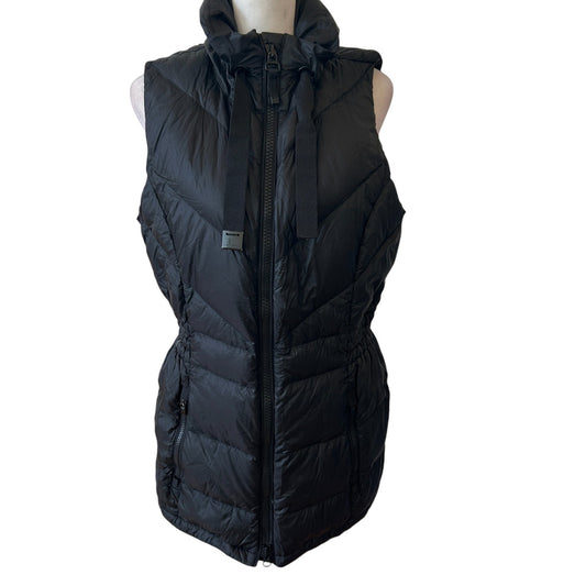 Athleta Black Banner Peak Down Vest #350856 Womens Size Medium