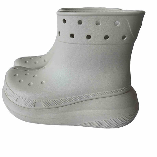 Crocs Classic Crush Off-White Ivory Rain Boot Lightweight Comfy Size M-4 W-6