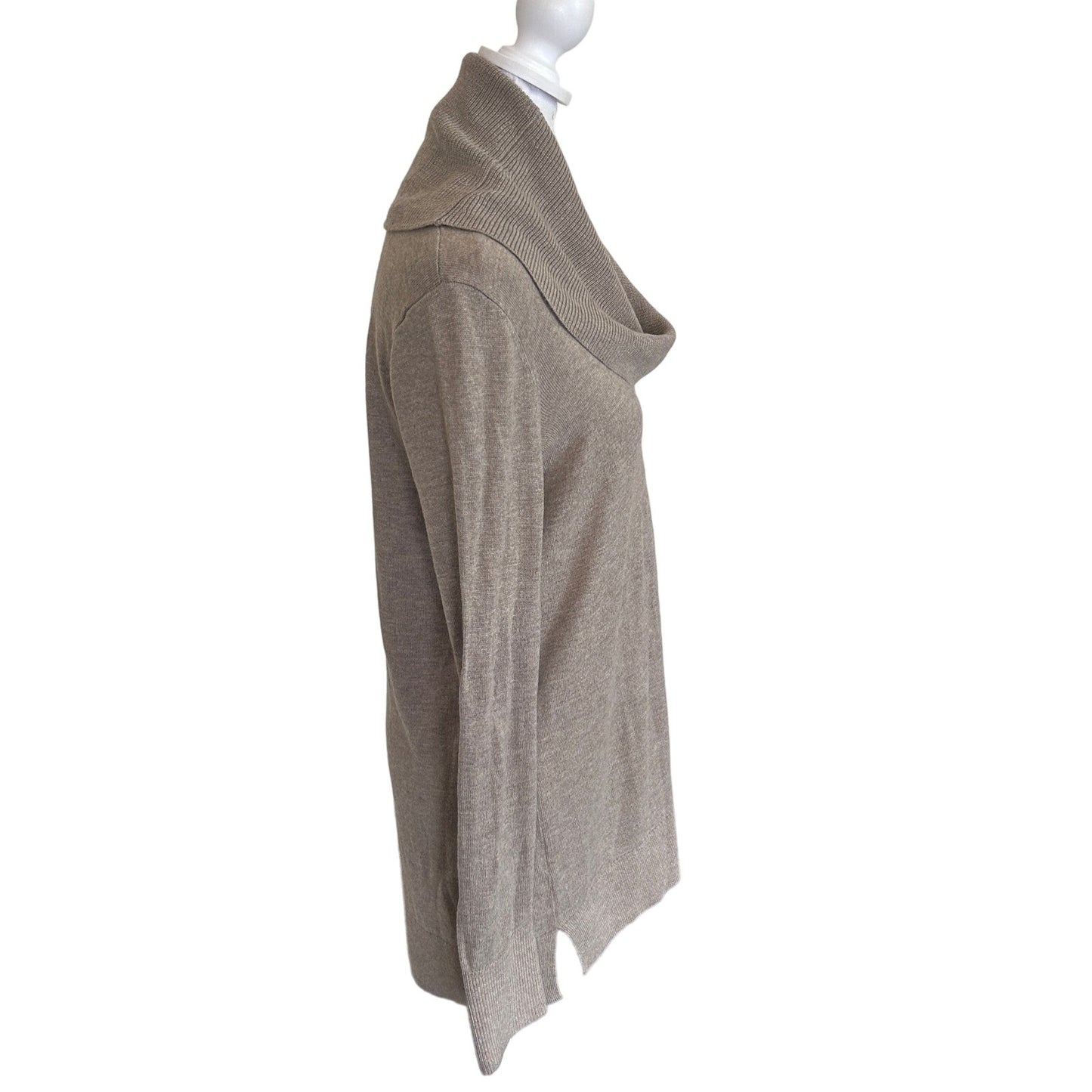 LOFT Beige Soft Turtleneck Tunic Pullover Sweater Womens Size Medium