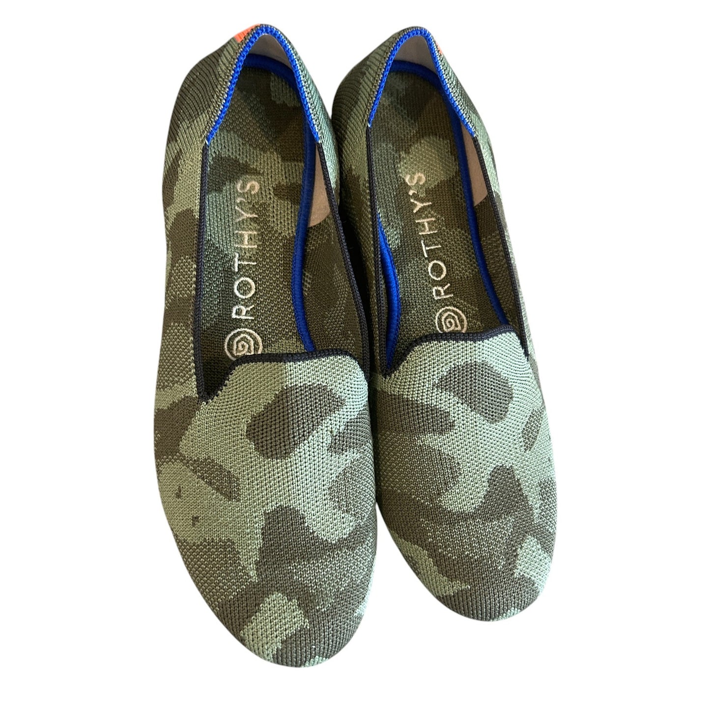 Rothy's The Loafer in Olive Camo Round Toe Slip On Flats Womens Size 8