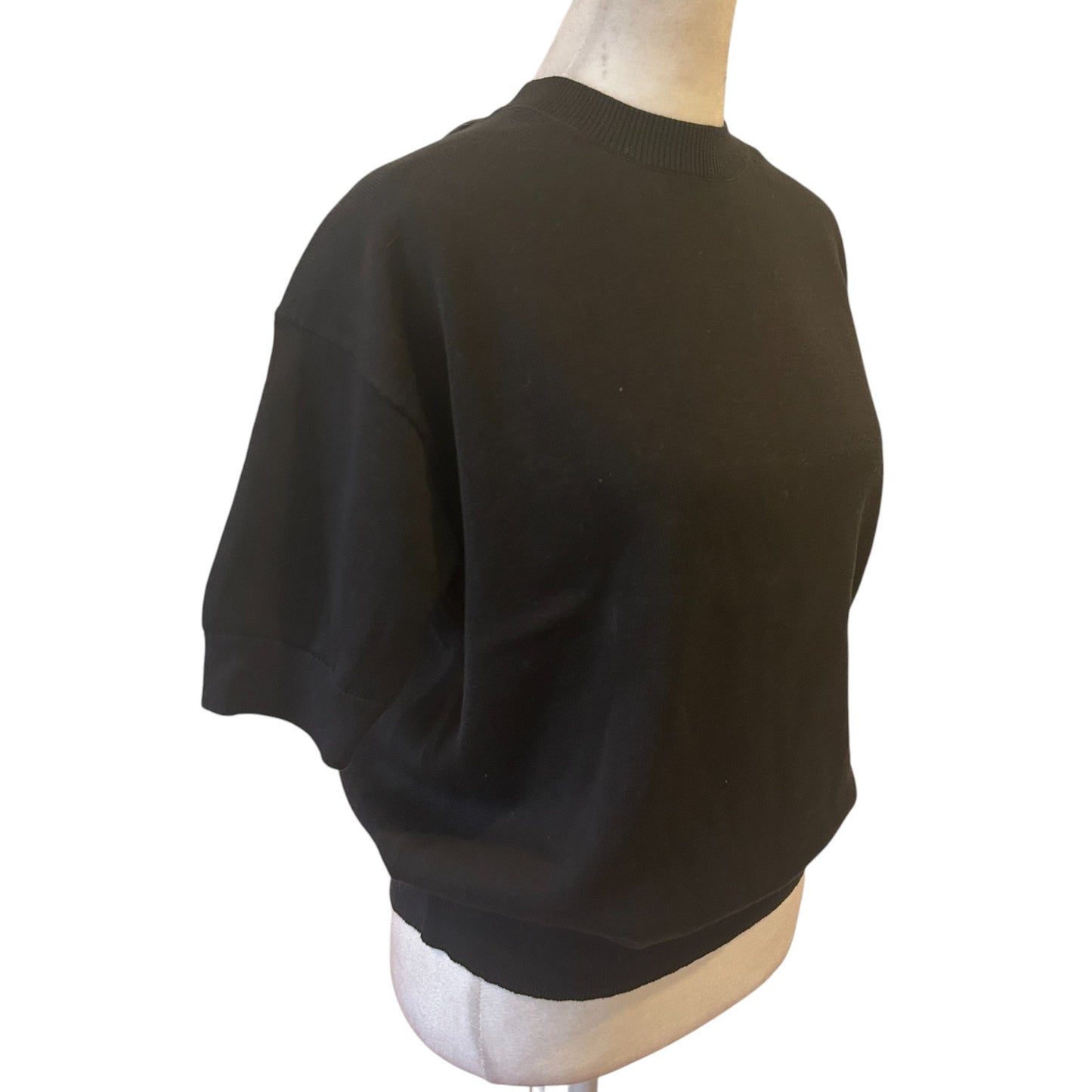 Theory NWT Black Short Sleeve Classic Sweater Womens Size Small NEW $275