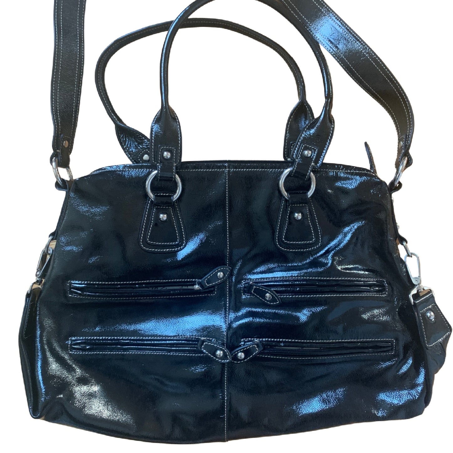 Barr + Barr New York Black Leather Hobo Shoulder Handbag + Dust Bag