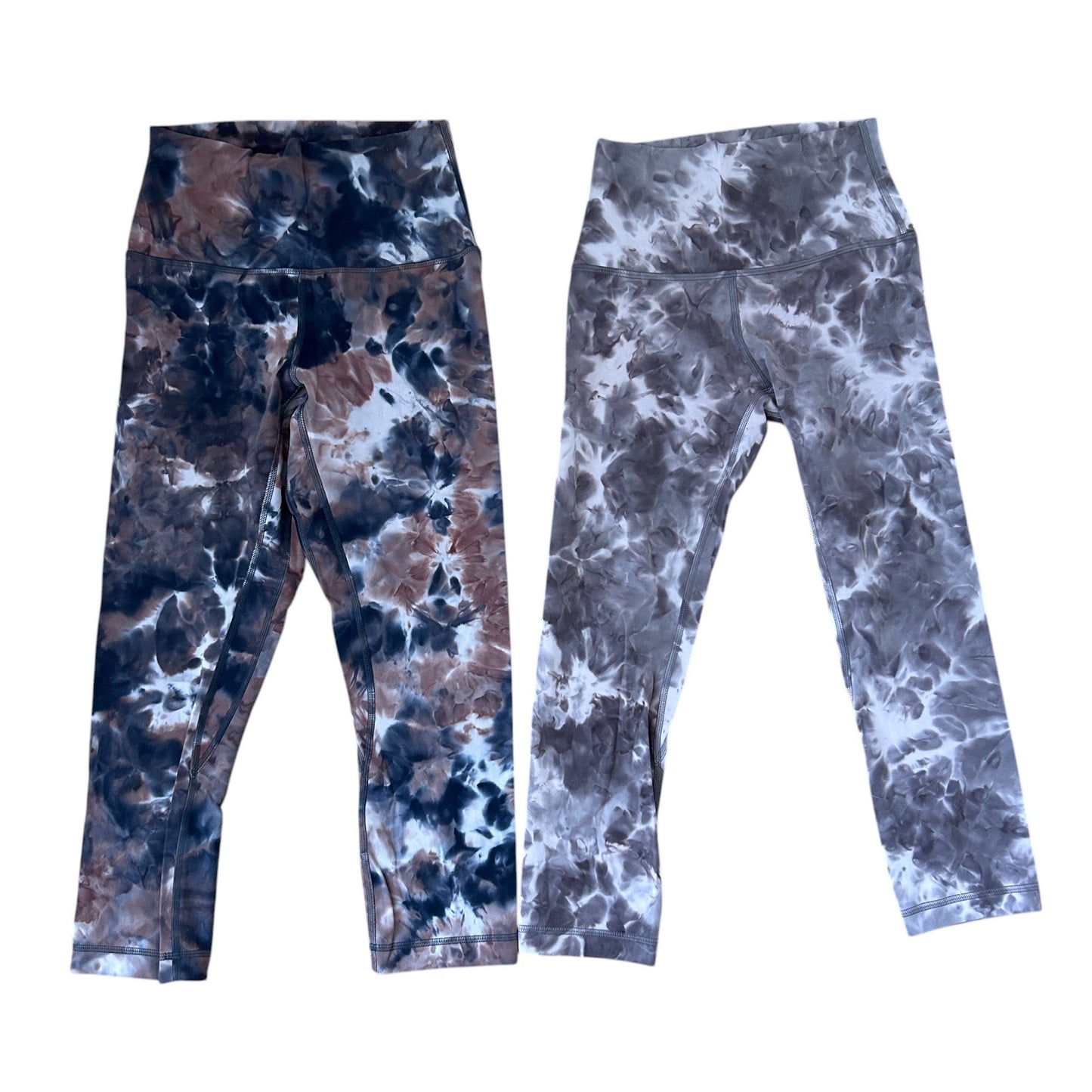 Lululemon Align High-Rise Crop Legging 21" Bundle 2 Pair Womens Size 4 Tie Dye