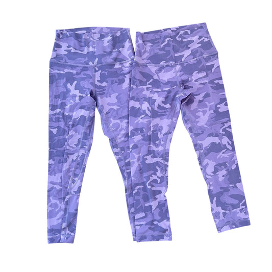 Lululemon Align High-Rise Crop Legging 22" LOT 2 Pair Womens Size 4 Pink Camo