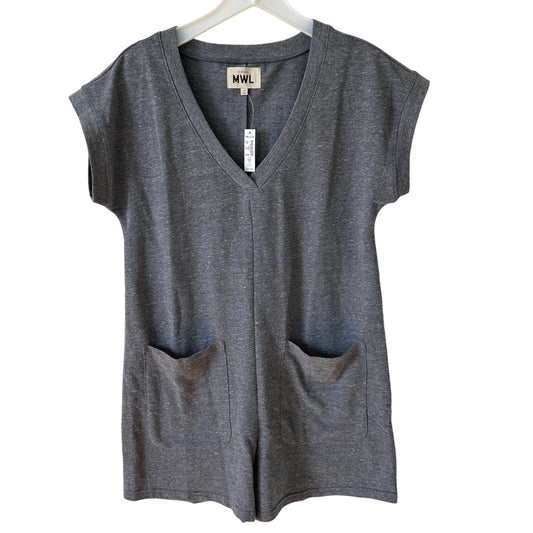 Madewell NEW Gray Skyterry Romper Womens Size Small NWT