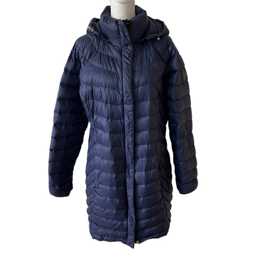 Michael Kors Navy Blue Hooded Packable Down Fill Puffer Jacket Size Large