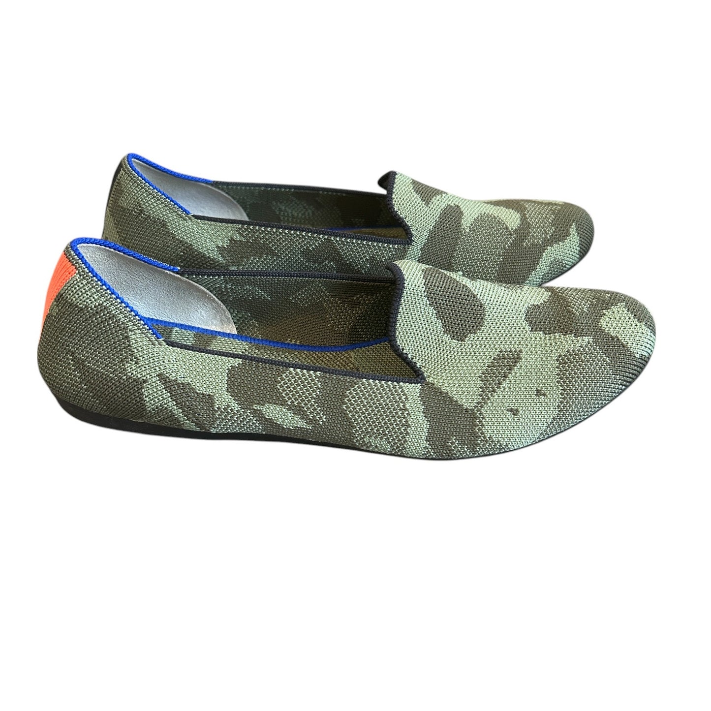 Rothy's The Loafer in Olive Camo Round Toe Slip On Flats Womens Size 8