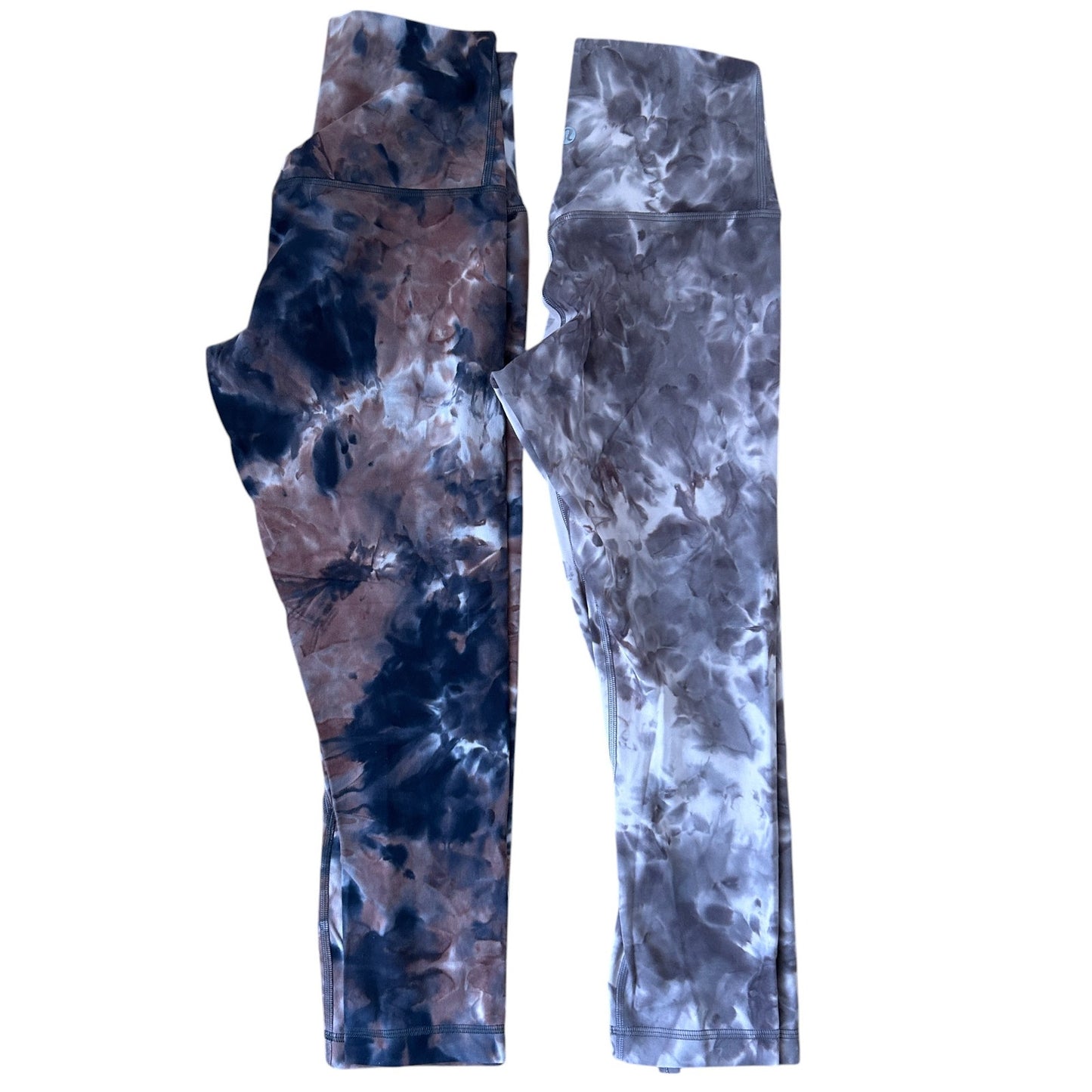 Lululemon Align High-Rise Crop Legging 21" Bundle 2 Pair Womens Size 4 Tie Dye