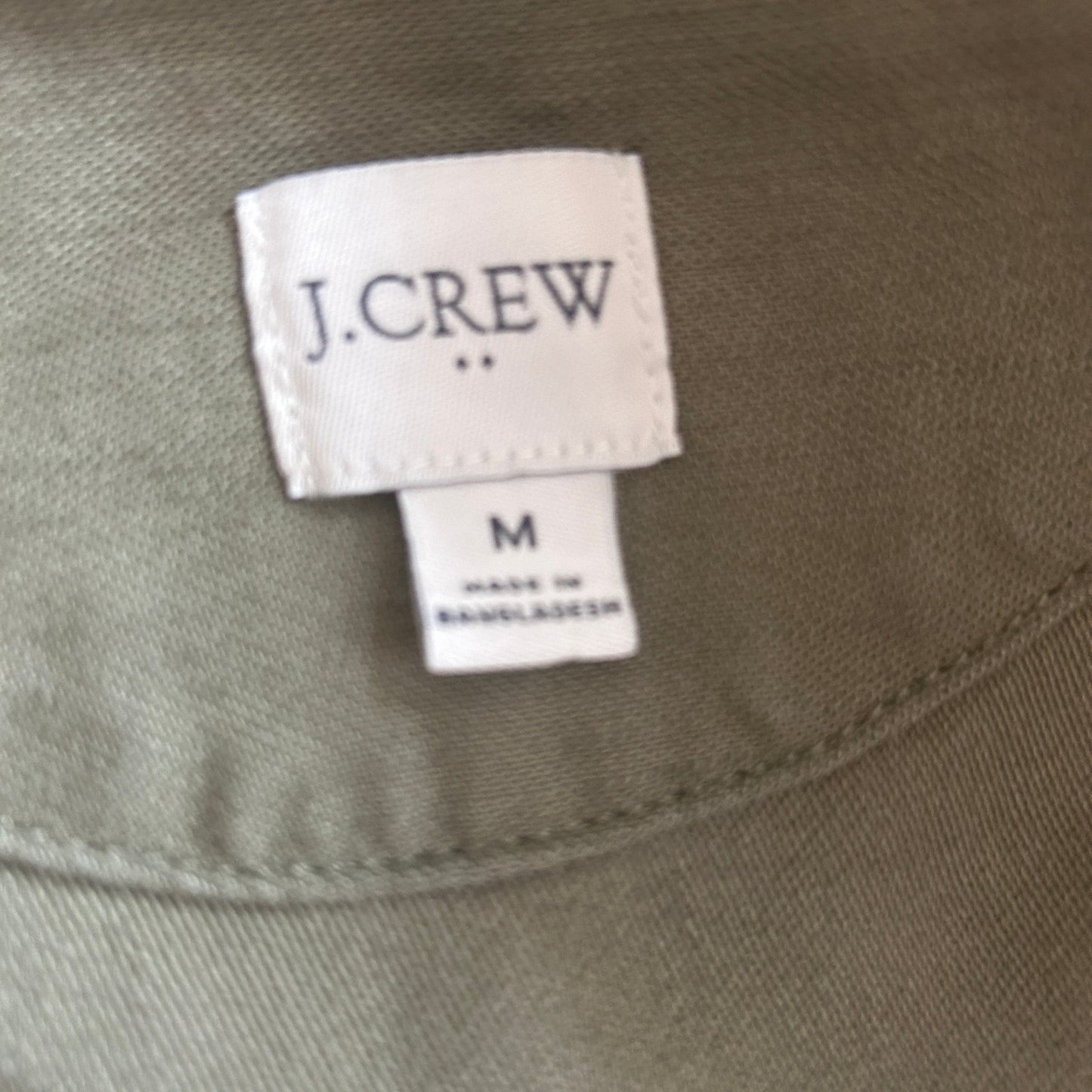 J Crew Olive Green Full Zip Cinch Waist Jacket Womens Size Medium