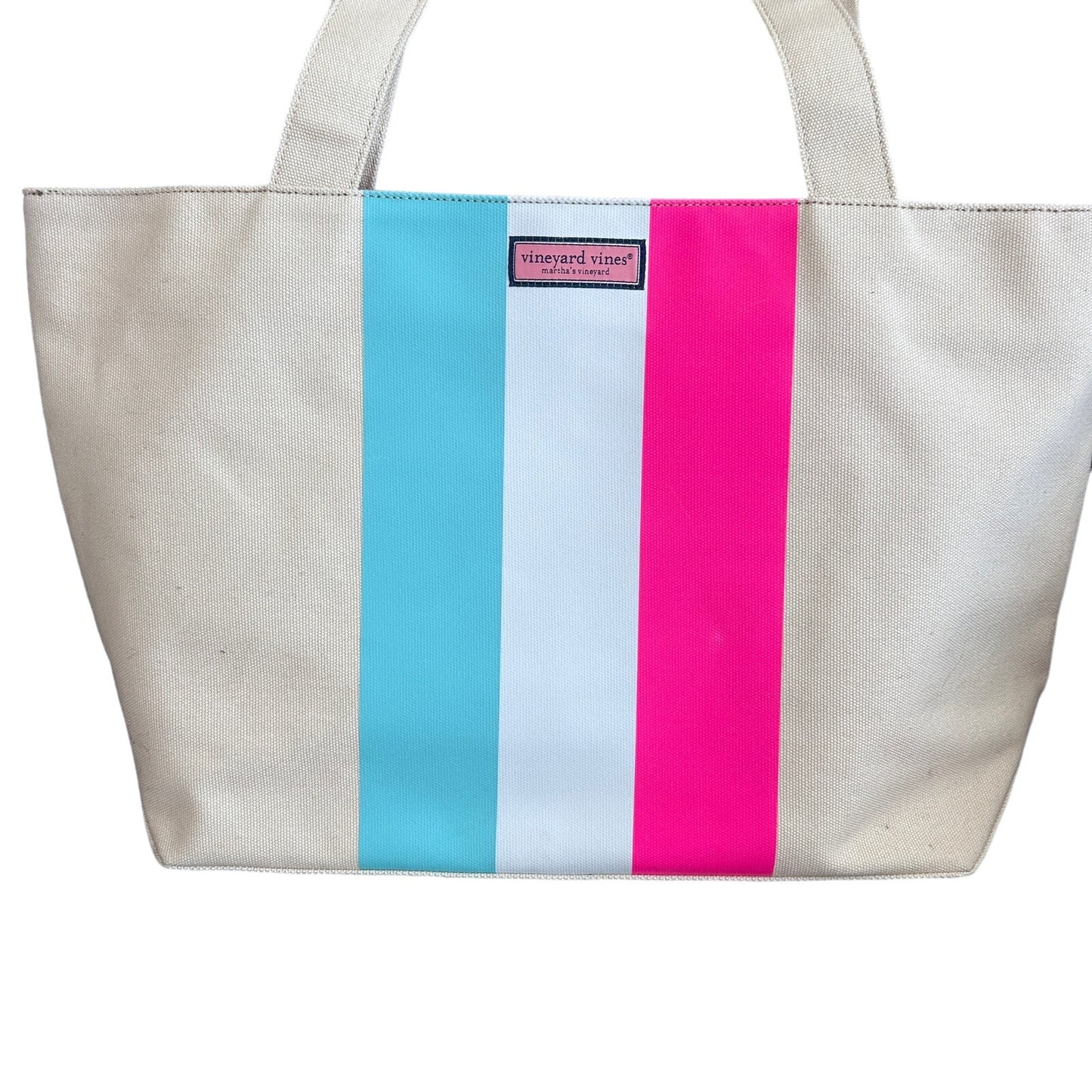 NEW Vineyard Vines Large Tri-Stripe Caicos Tote Bag