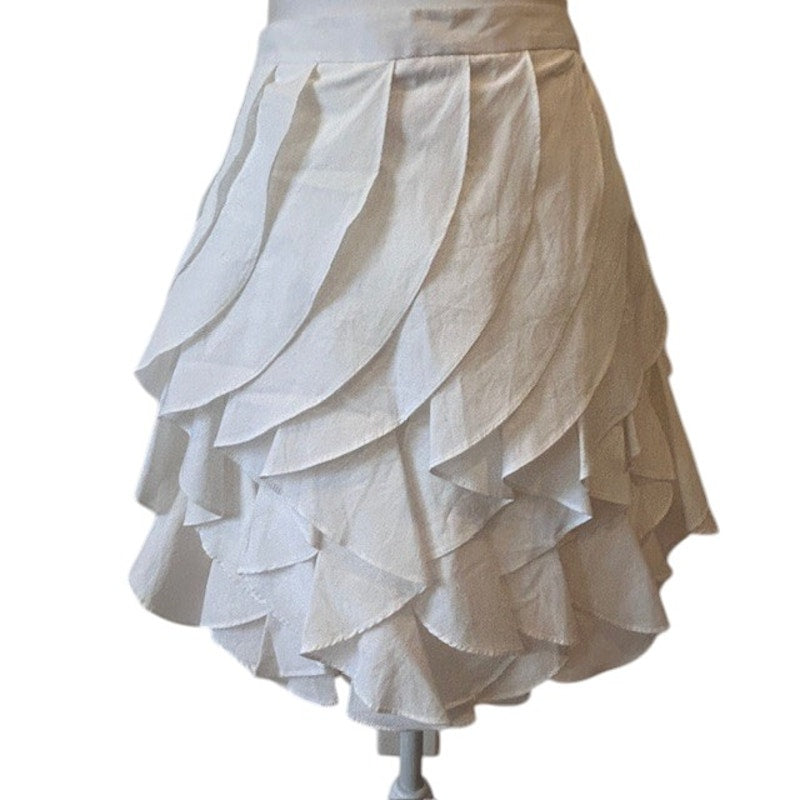 Rachel Zoe White Ruffled Short Skirt Womens Size 4