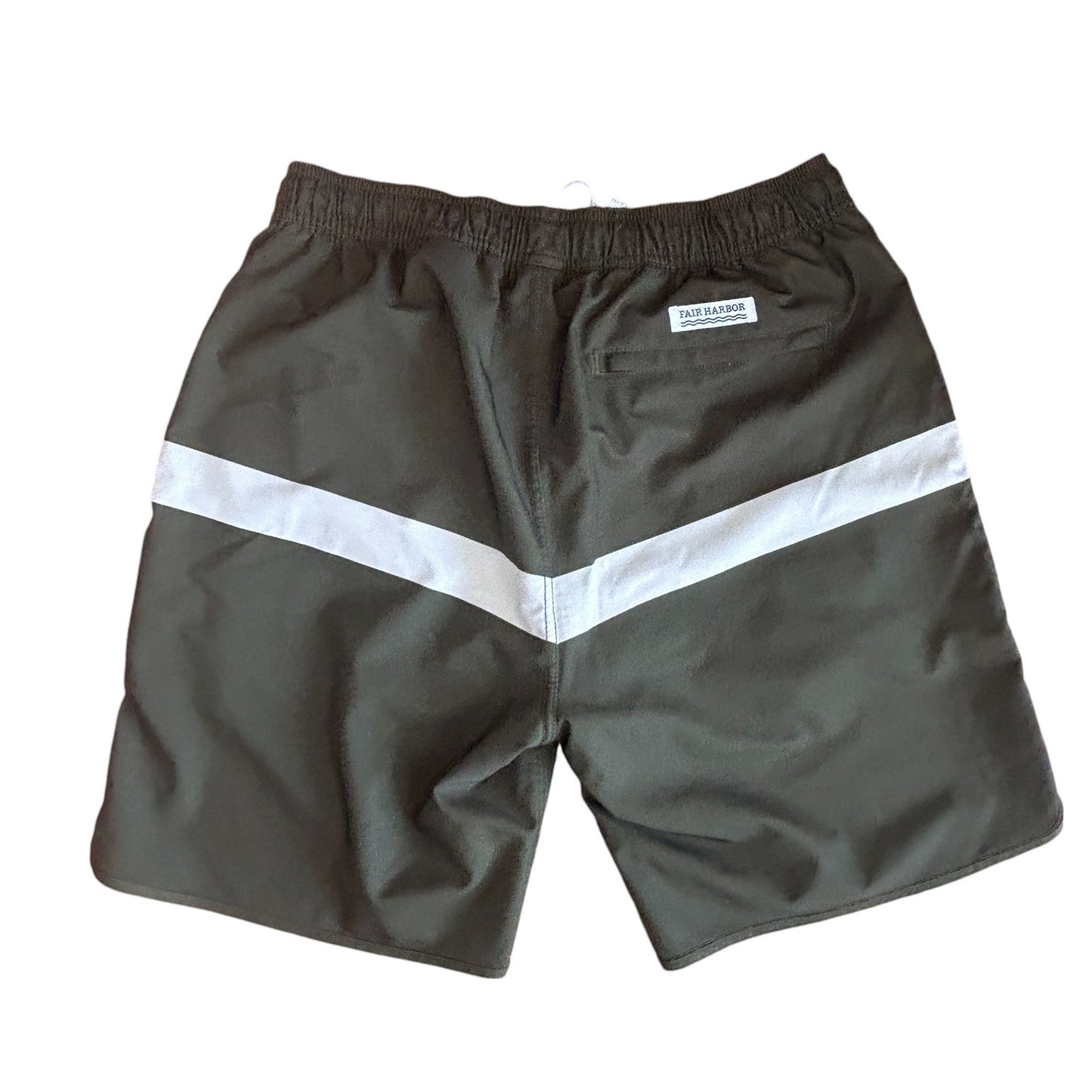 Fair Harbor Olive Green Lined Drawstring Shorts Mens Size Medium