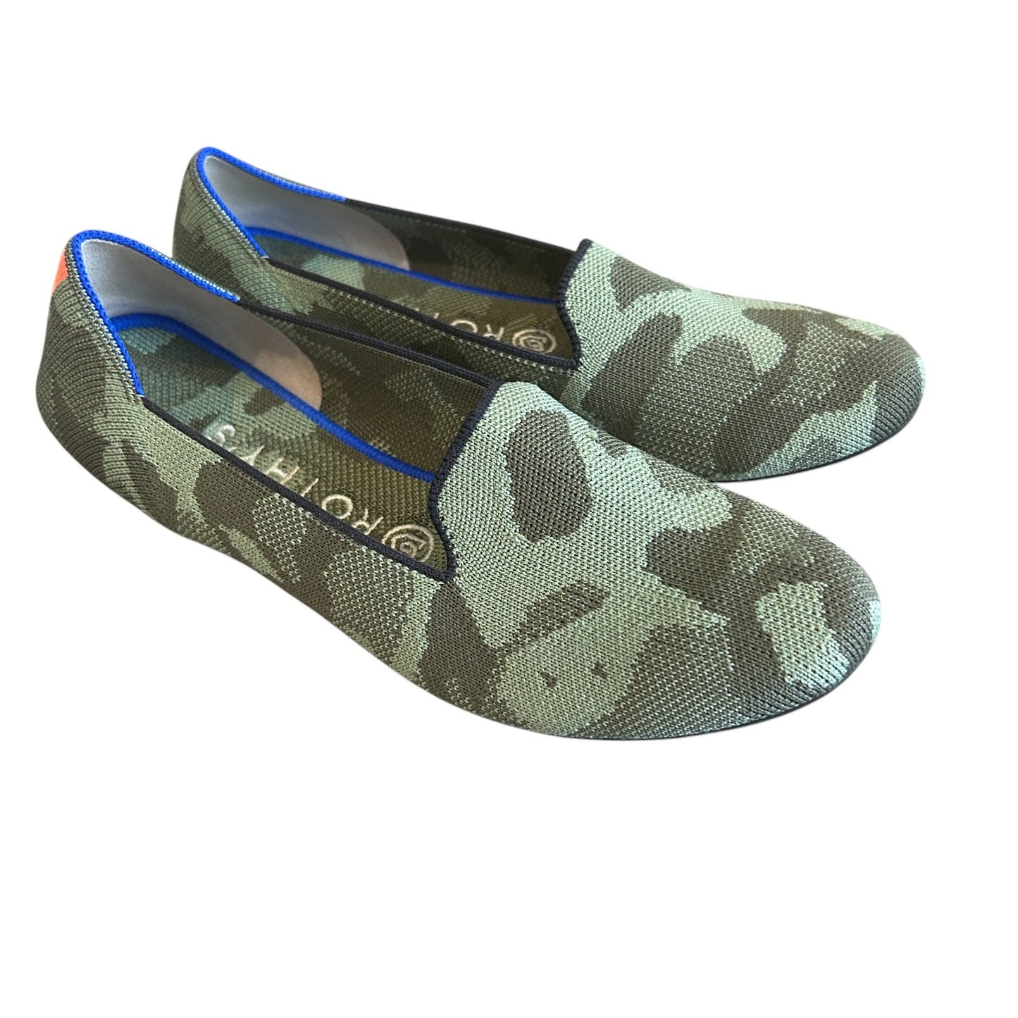 Rothy's The Loafer in Olive Camo Round Toe Slip On Flats Womens Size 8