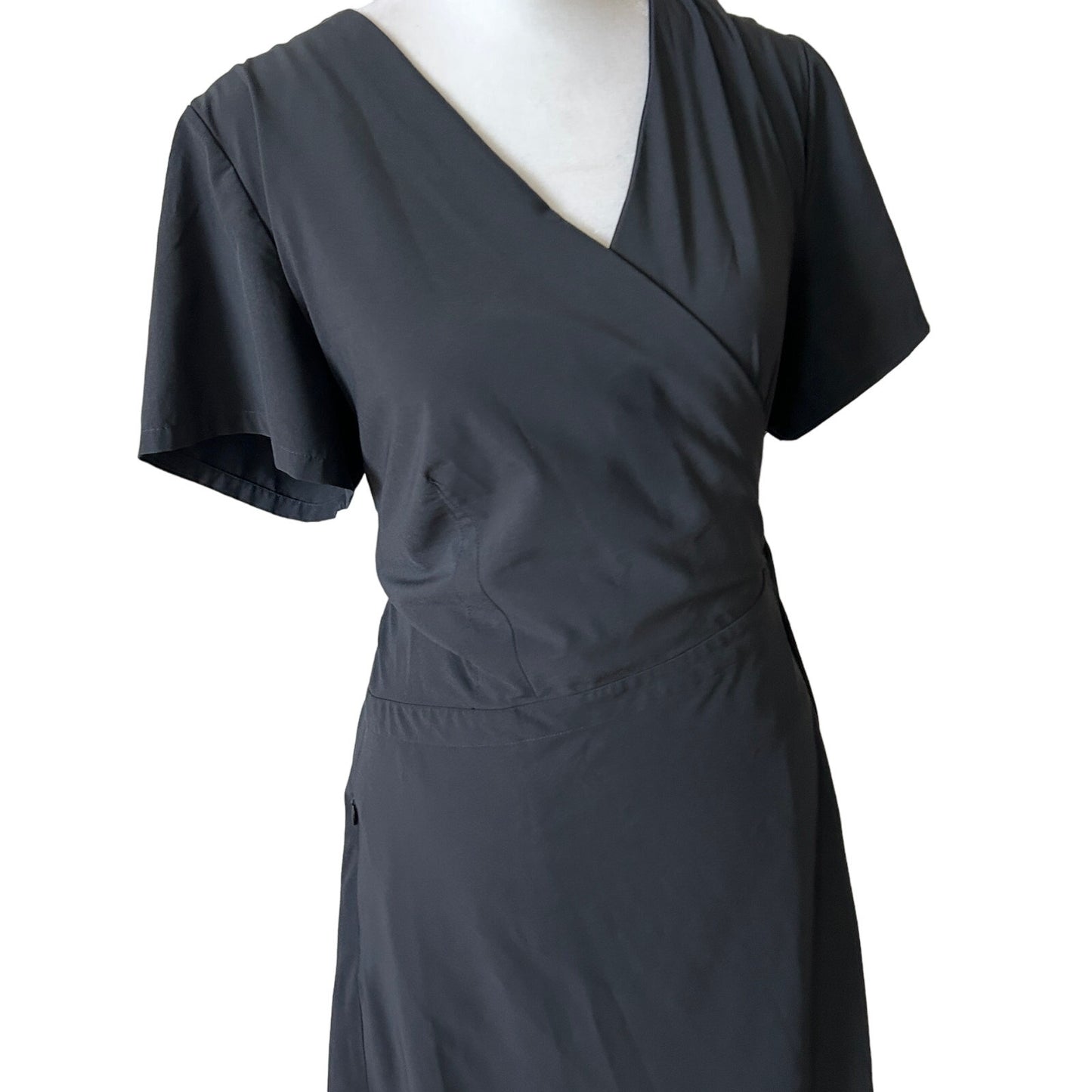 Kosan Travel Co. Black Knee Length Convertible Wrap Dress Womens Size XL