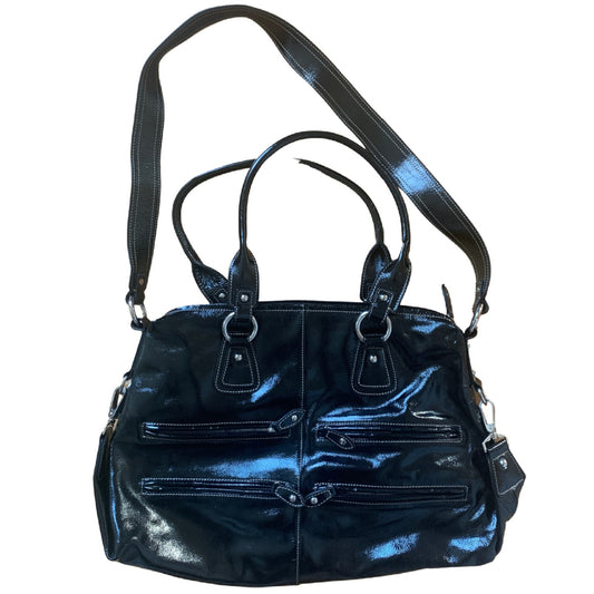 Barr + Barr New York Black Leather Hobo Shoulder Handbag + Dust Bag