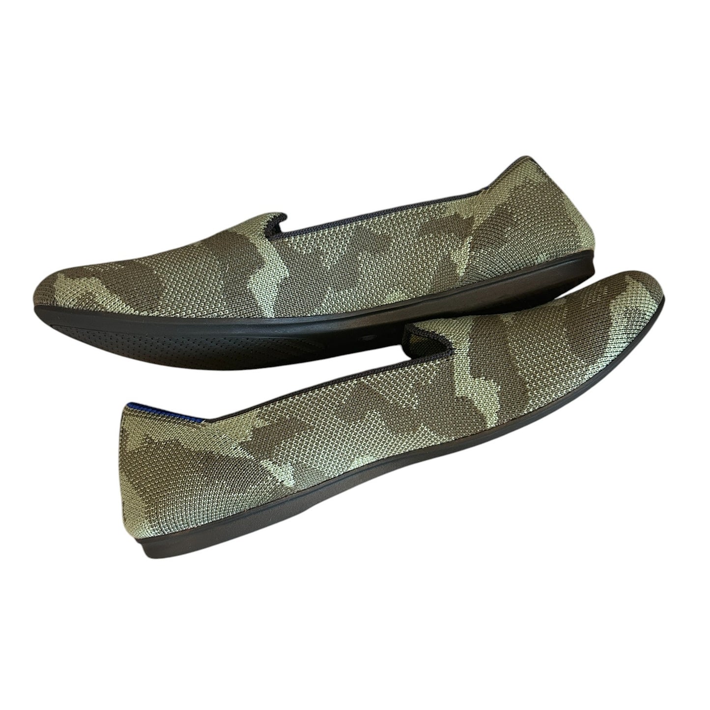 Rothy's The Loafer in Olive Camo Round Toe Slip On Flats Womens Size 8