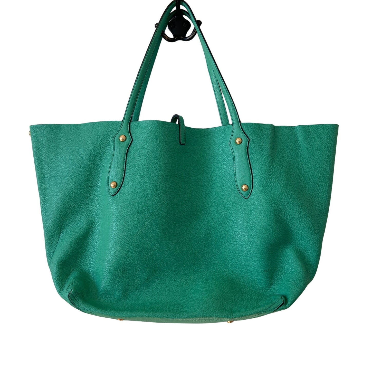 Annabel Ingall Kelly Green Large Leather Tote Handbag