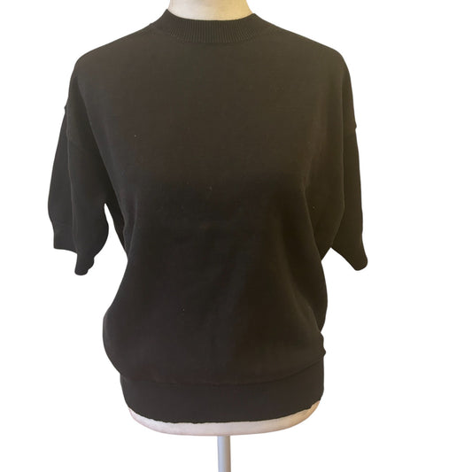 Theory NWT Black Short Sleeve Classic Sweater Womens Size Small NEW $275